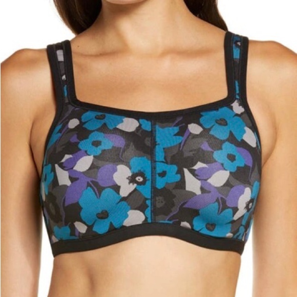 NWT Natori Yogi Women's Bra Convertible Sports camo floral 34DD